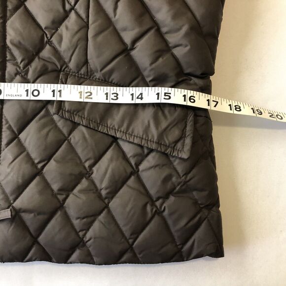 Tommy Hilfiger Puffer Vest Women Petite S Brown Down Feather Fill Jacket Pocket - Picture 7 of 11